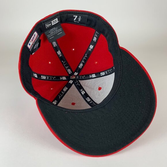 Philadelphia Phillies MLB Red New Era 59Fifty Fitted Hat Mens 7 3/8 - Picture 4 of 5